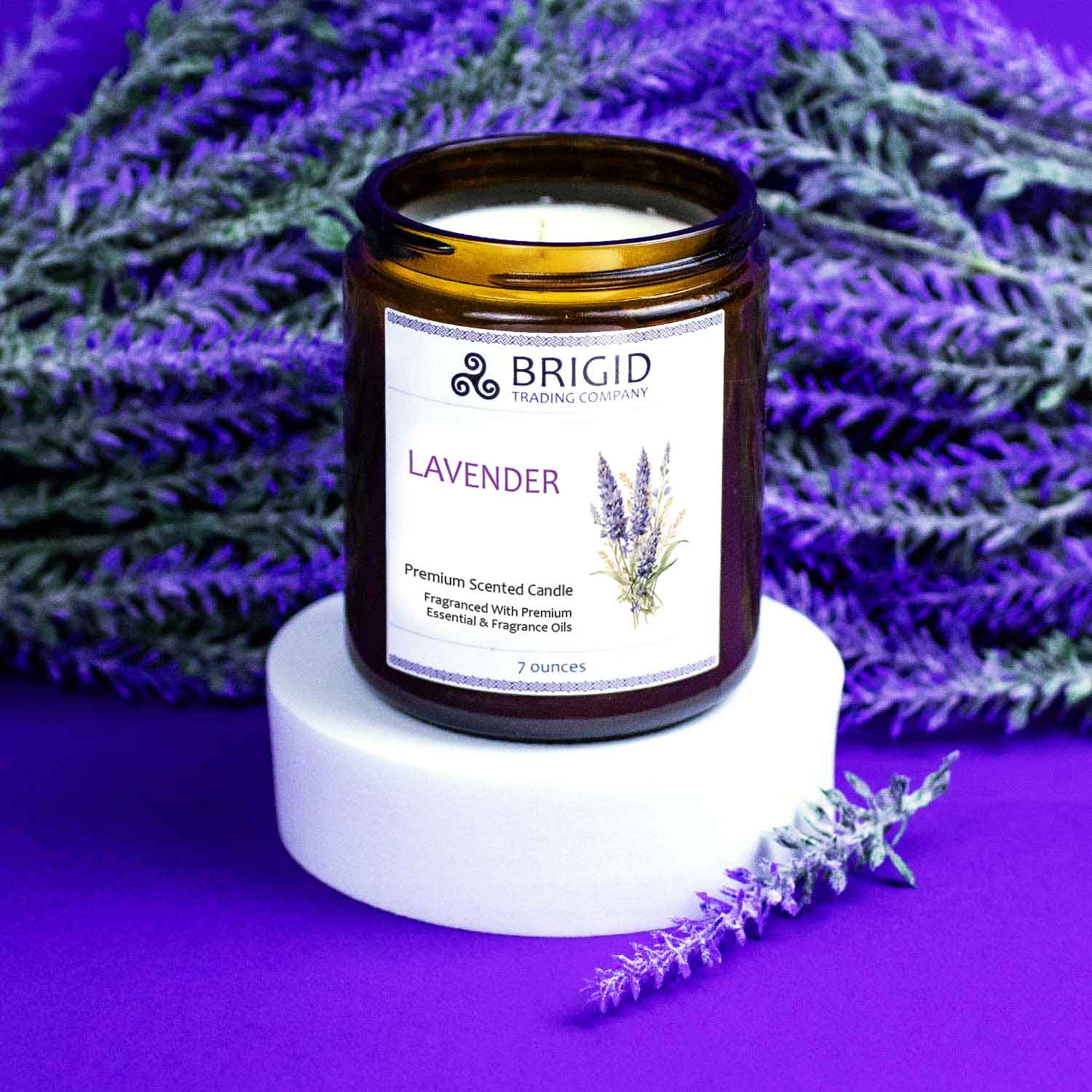 Lavender Soy Wax Candle - Lavender, Lavender, and More Lavender | Premium Scented Candle | Wiccan Center