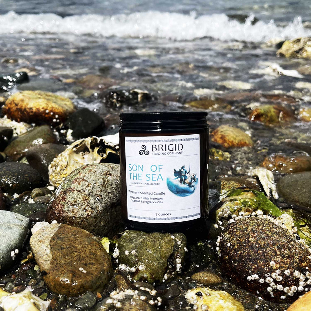 Son of the Sea Soy Wax Candle - Sea Salt, Ocean Breeze, and Saddle Leather | Premium Scented Candle | Wiccan Center