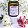 The Florist Soy Wax Candle - Jasmine, Ylang Ylang, Helichrysum, and Sandalwood | Aromatherapy Candle | Wiccan Center