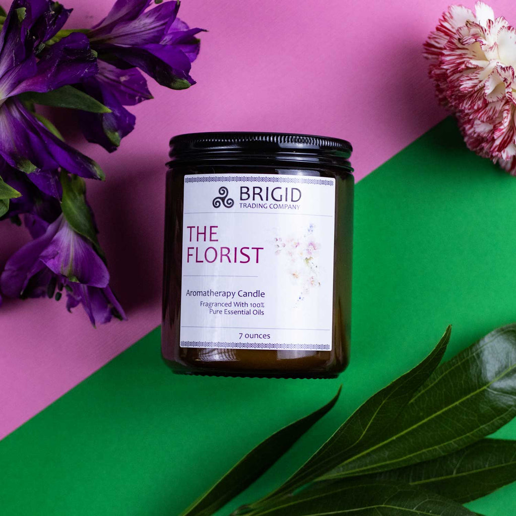 The Florist Soy Wax Candle - Jasmine, Ylang Ylang, Helichrysum, and Sandalwood | Aromatherapy Candle | Wiccan Center