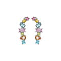 Multi Gem Climber Earrings