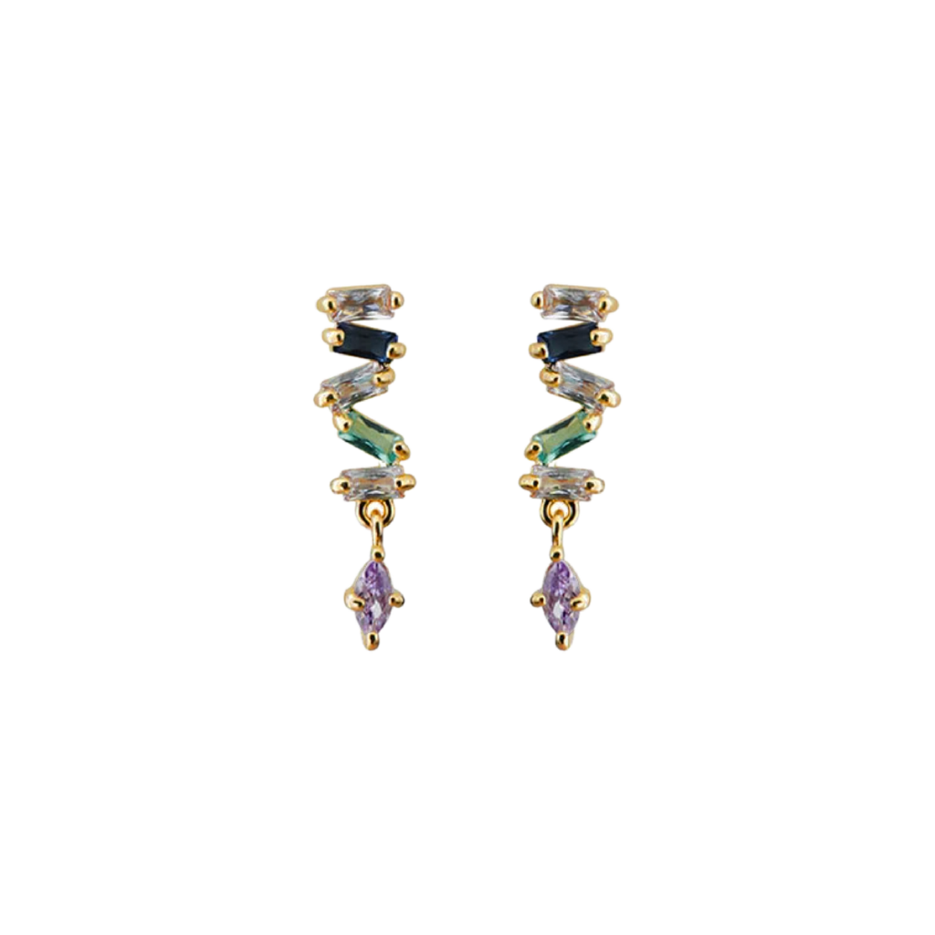 Serpent Tail Gem Earrings