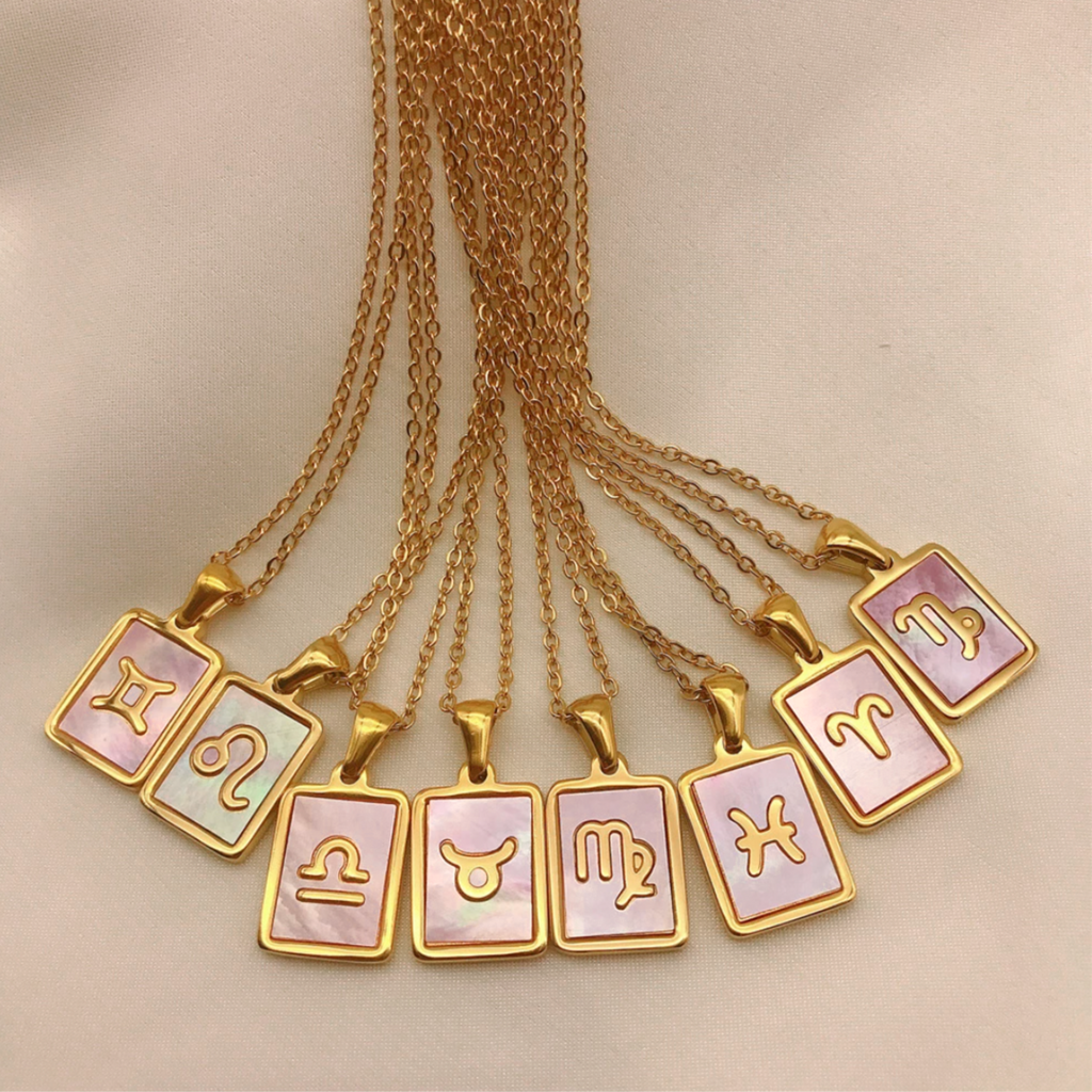 The Pink Pearl Zodiac Necklace