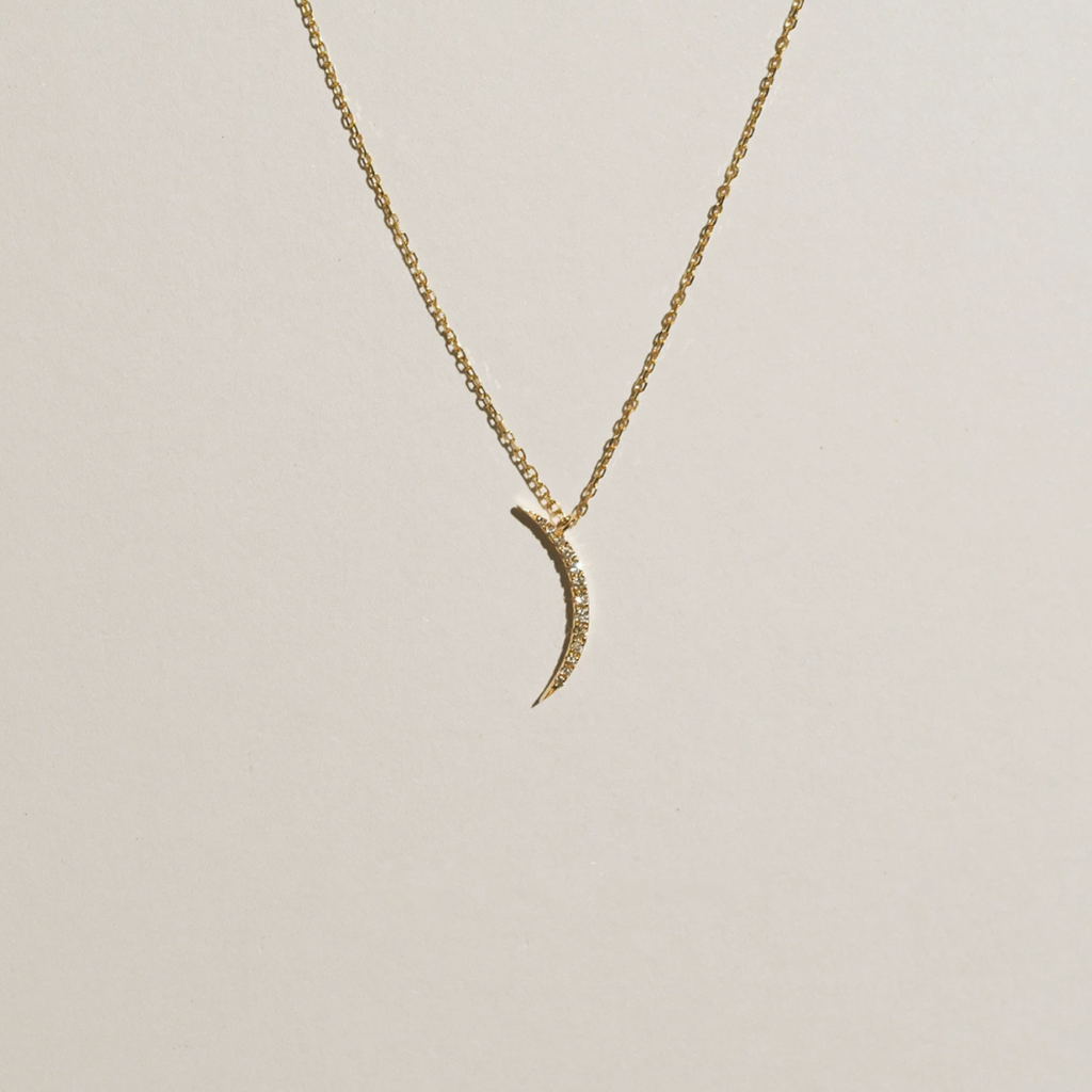 Narrow Crescent Necklace