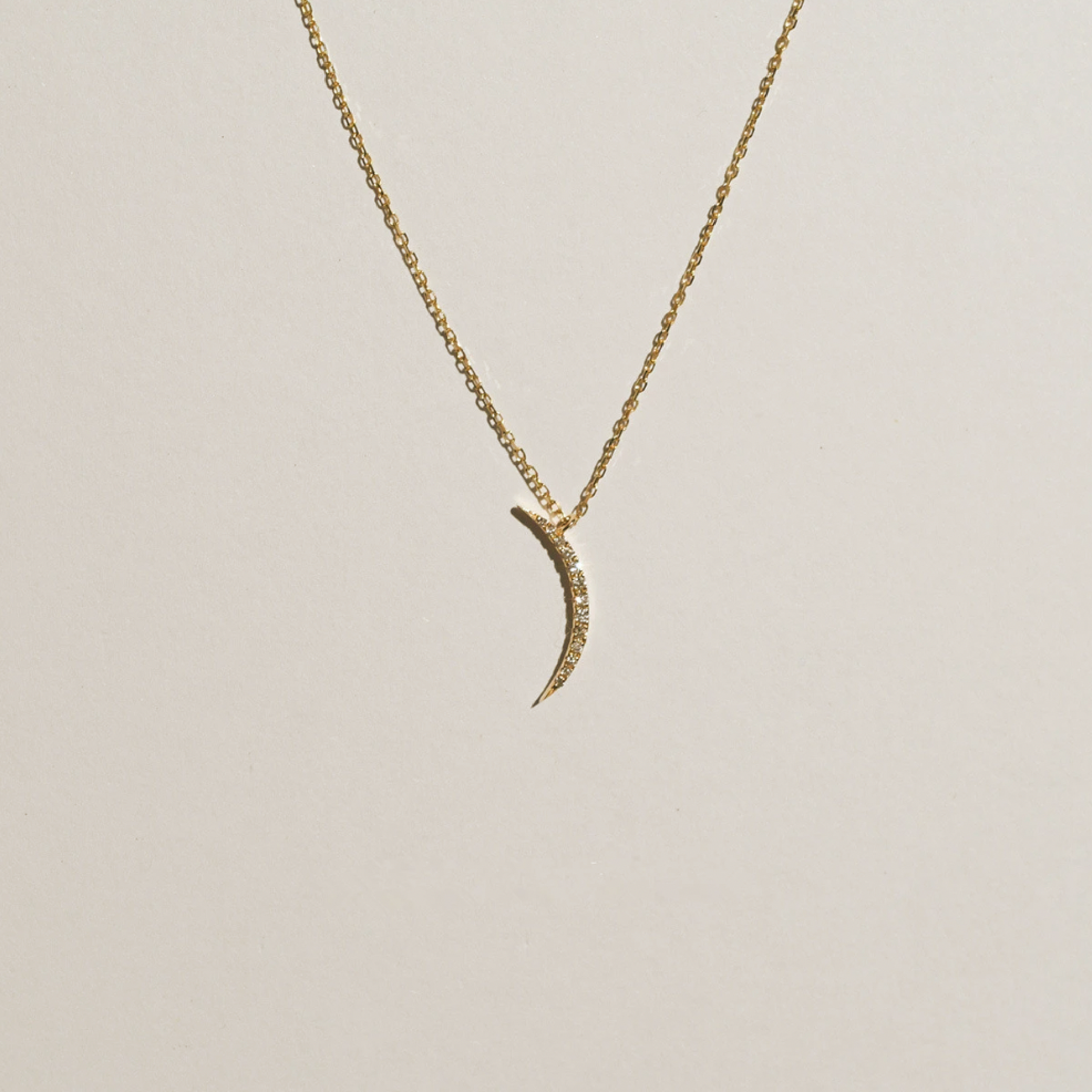 Narrow Crescent Necklace