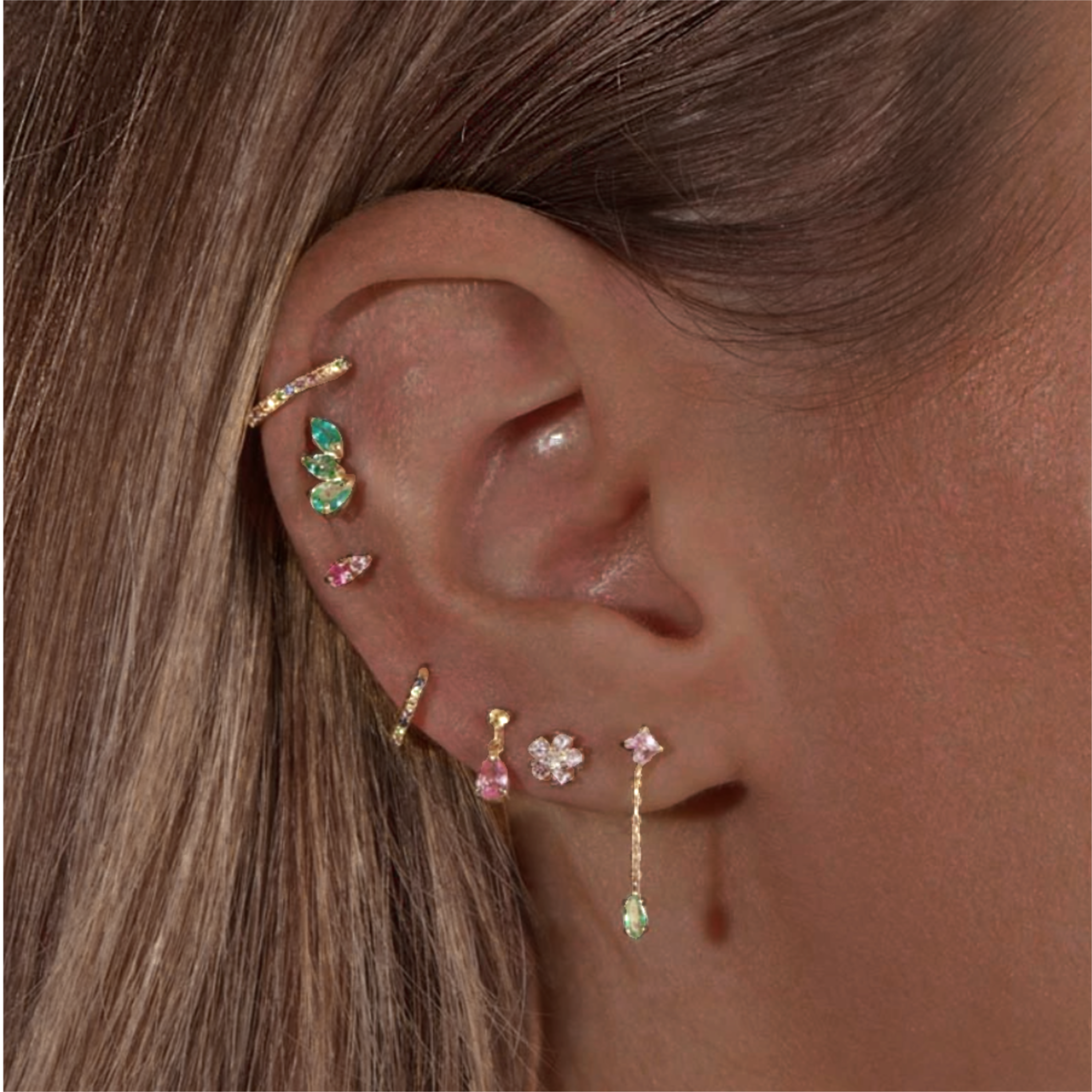 Midi Alesandra Gemstone Earrings