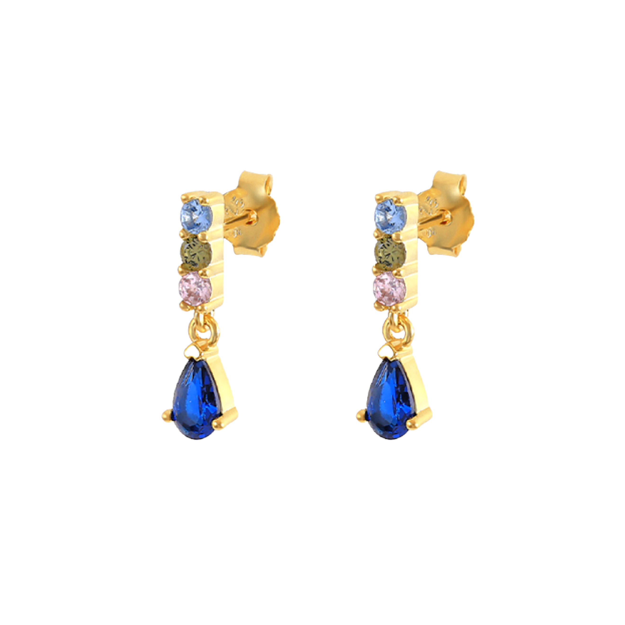 Mini Alesandra Gemstone Earrings