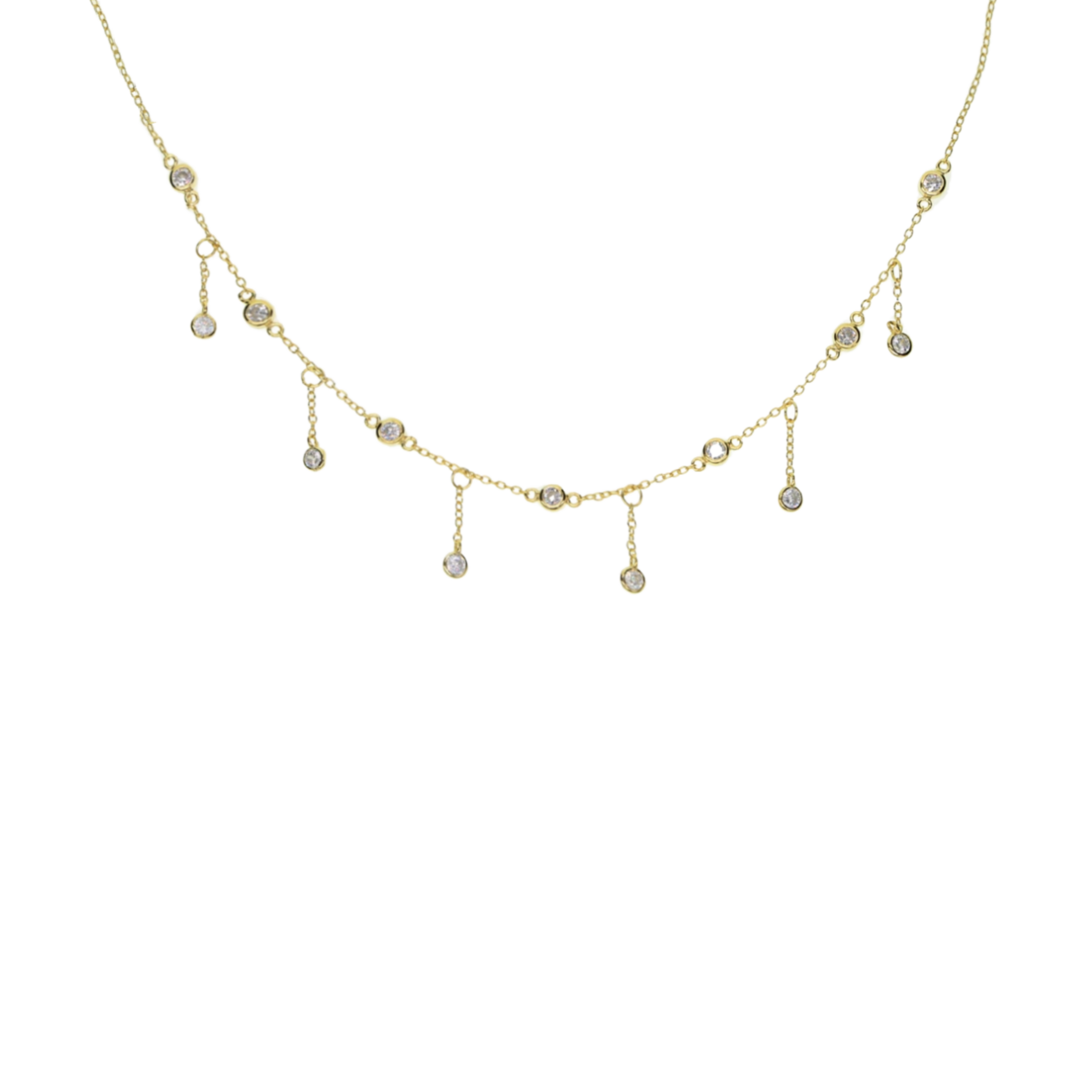 Lunar Drop Choker Necklace