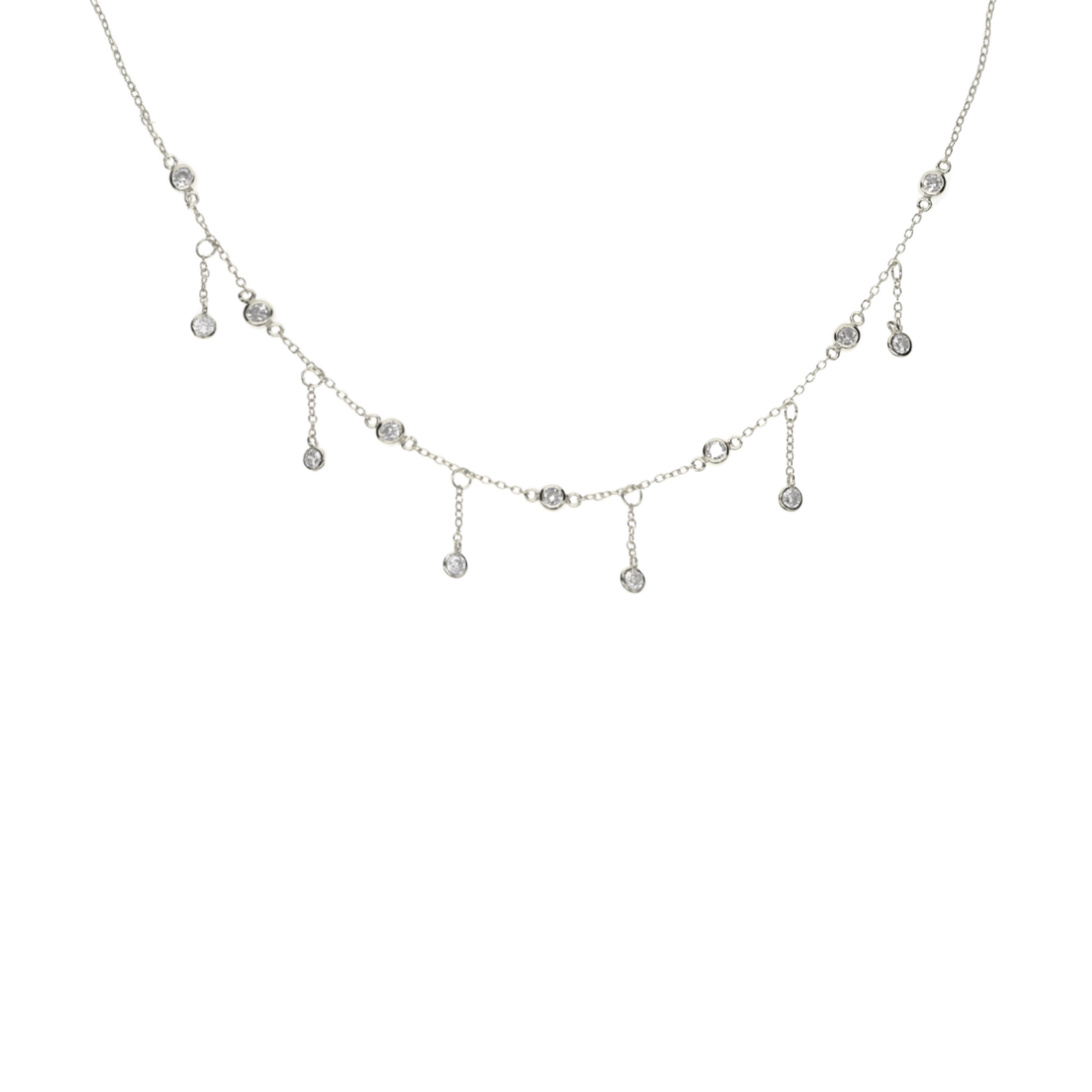 Lunar Drop Choker Necklace