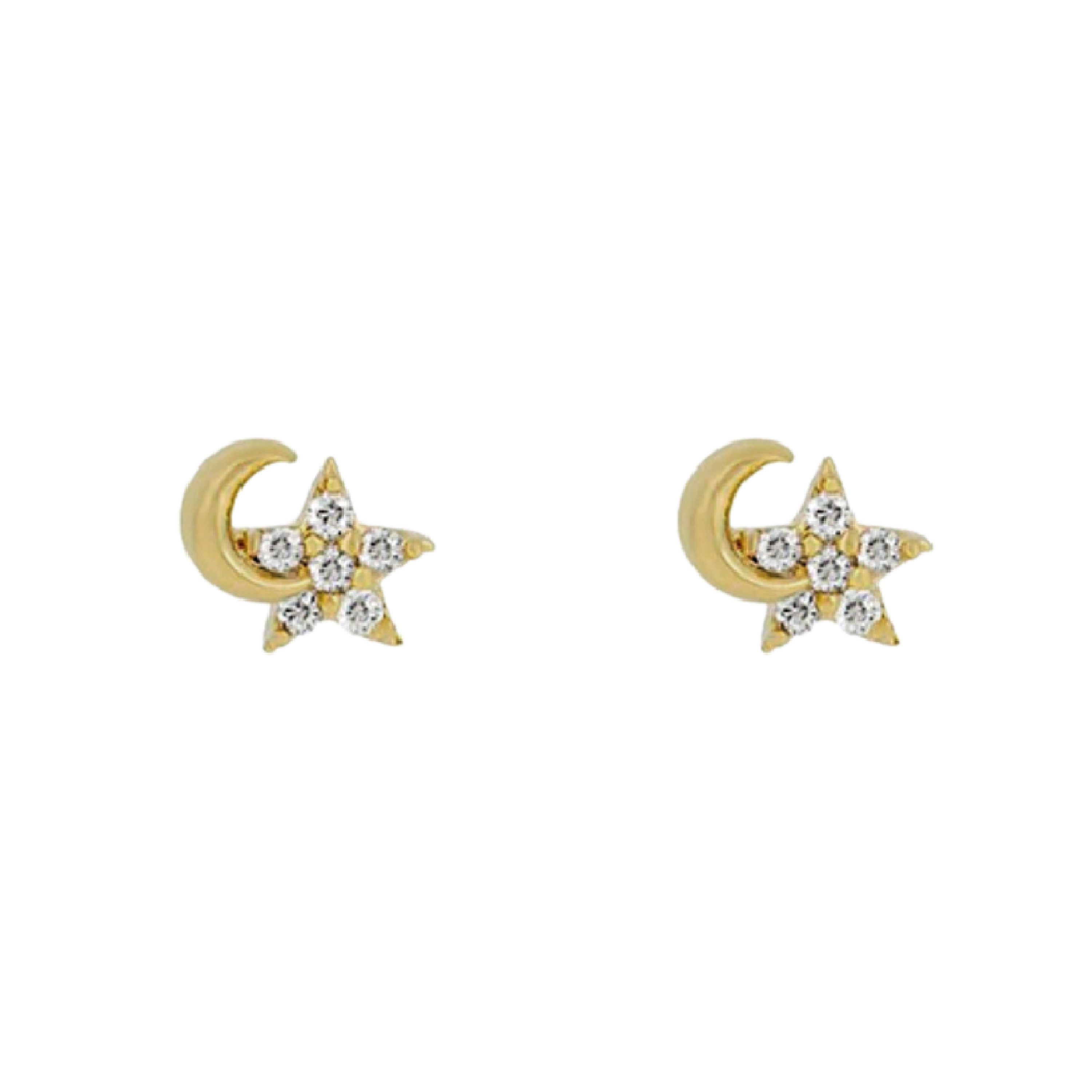 Dangling Moon Earrings