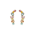 Multi Gem Climber Earrings