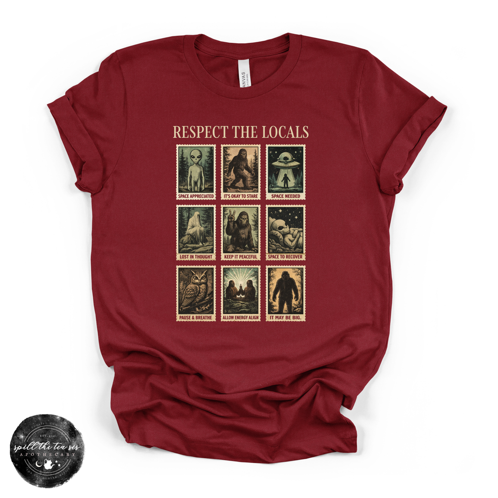 Respect the Locals Cryptid Tee | Funny Bigfoot Graphic T-Shirt