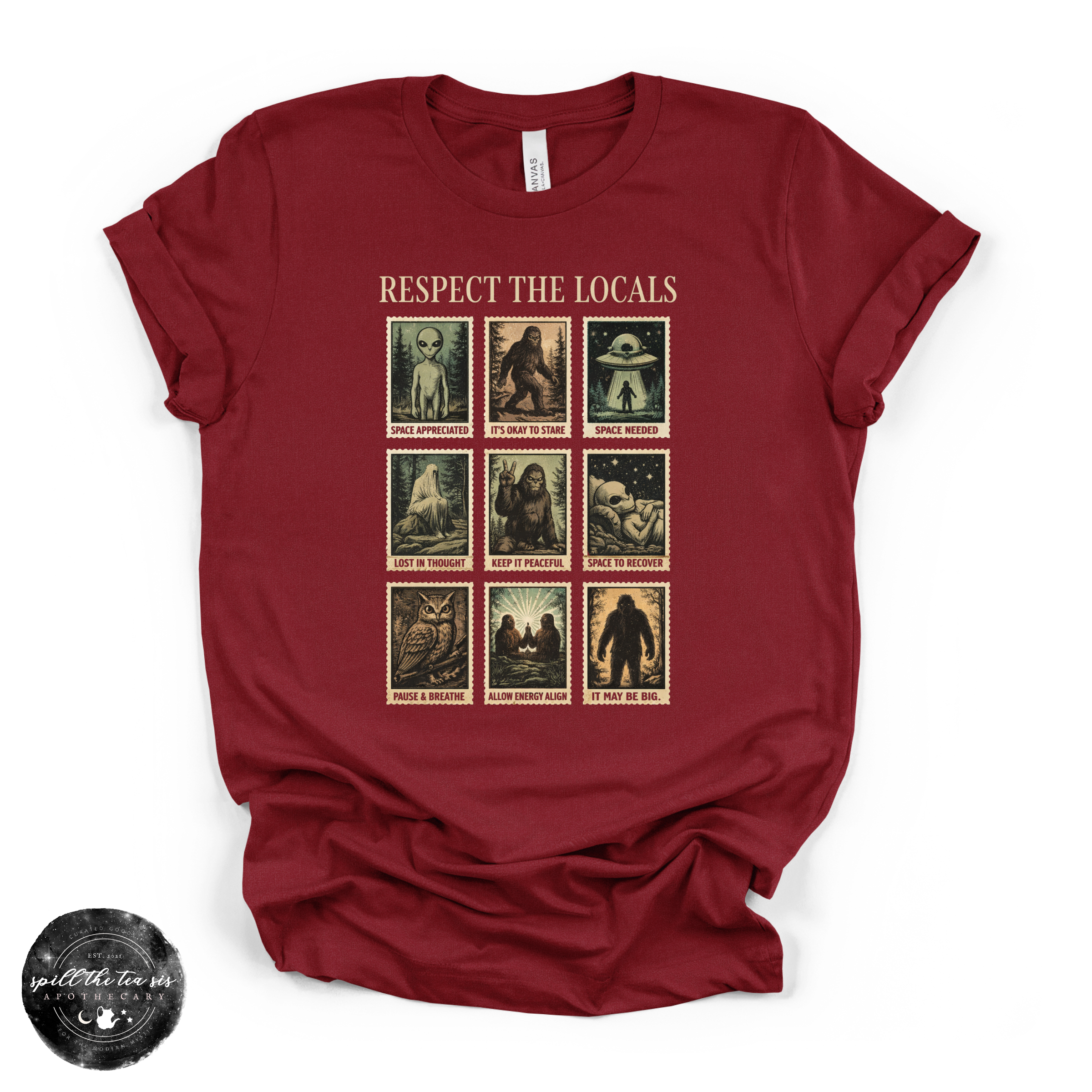 Respect the Locals Cryptid Tee | Funny Bigfoot Graphic T-Shirt