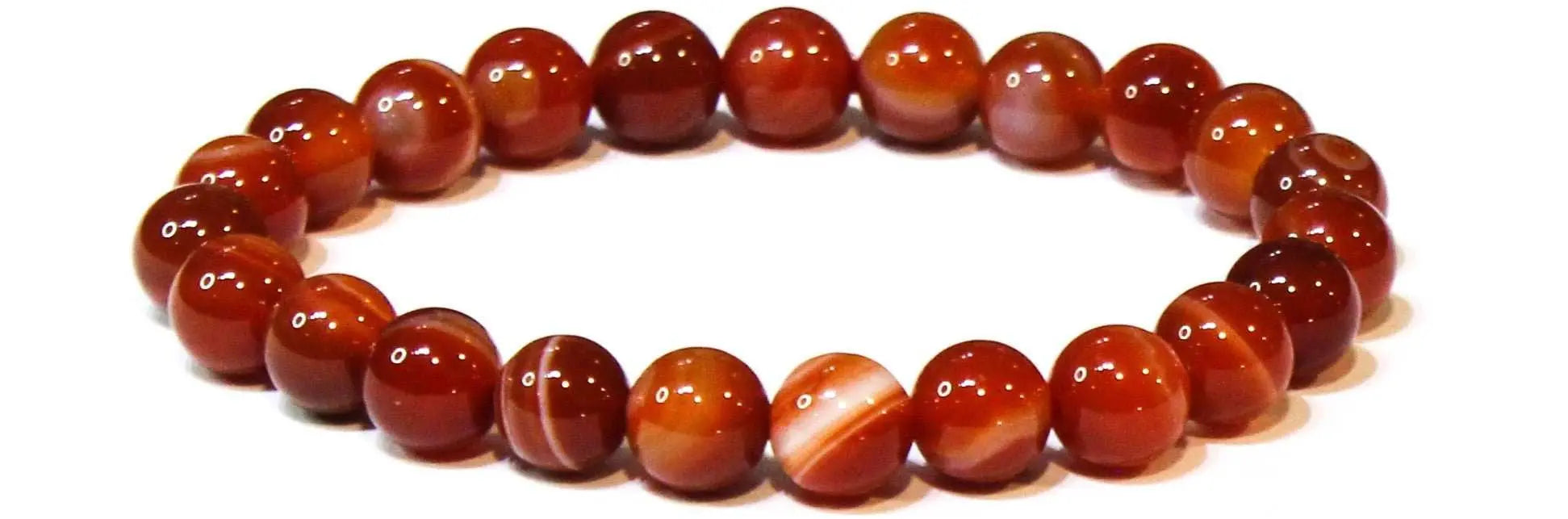 Carnelian Round Bead Bracelet - Creative Passion | Bracelets | Wiccan Center