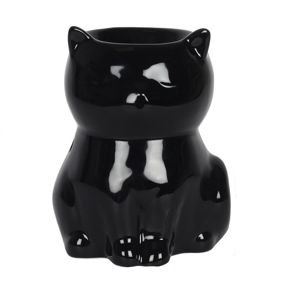 Gothic Black Cat Oil Burner and Wax Warmer | Wax Melt Warmer | Wiccan Center