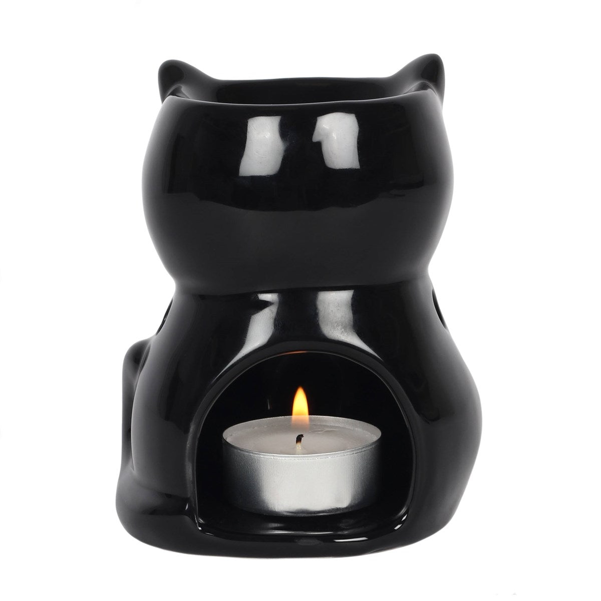 Gothic Black Cat Oil Burner and Wax Warmer | Wax Melt Warmer | Wiccan Center