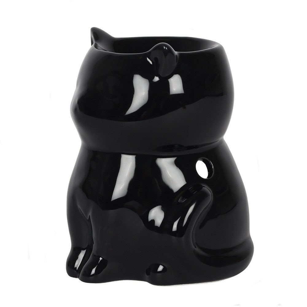 Gothic Black Cat Oil Burner and Wax Warmer | Wax Melt Warmer | Wiccan Center