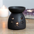 Gothic Black Cat Cut Out Oil Burner and Wax Warmer | Wax Melt Warmer | Wiccan Center