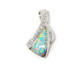 Vintage Designer AK Art Deco Fire Opal CZ Sterling Silver Necklace Pendant | Jewelry > Necklaces > Pendants | Wiccan Center