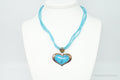 Designer SX Turquoise Heart Sterling Silver Cord Necklace | Jewelry > Necklaces > Pendants | Wiccan Center