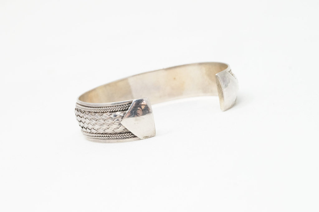 Vintage Designer FAS Basket Weave Braid Sterling Silver Southwestern Bracelet | Jewelry > Bracelets | Wiccan Center