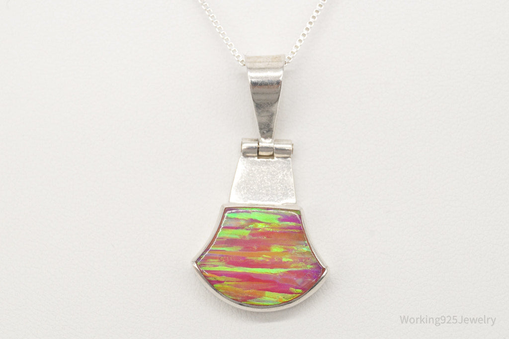 Vintage Mexico Opal 950 Silver Southwestern Necklace | Jewelry > Necklaces > Pendants | Wiccan Center