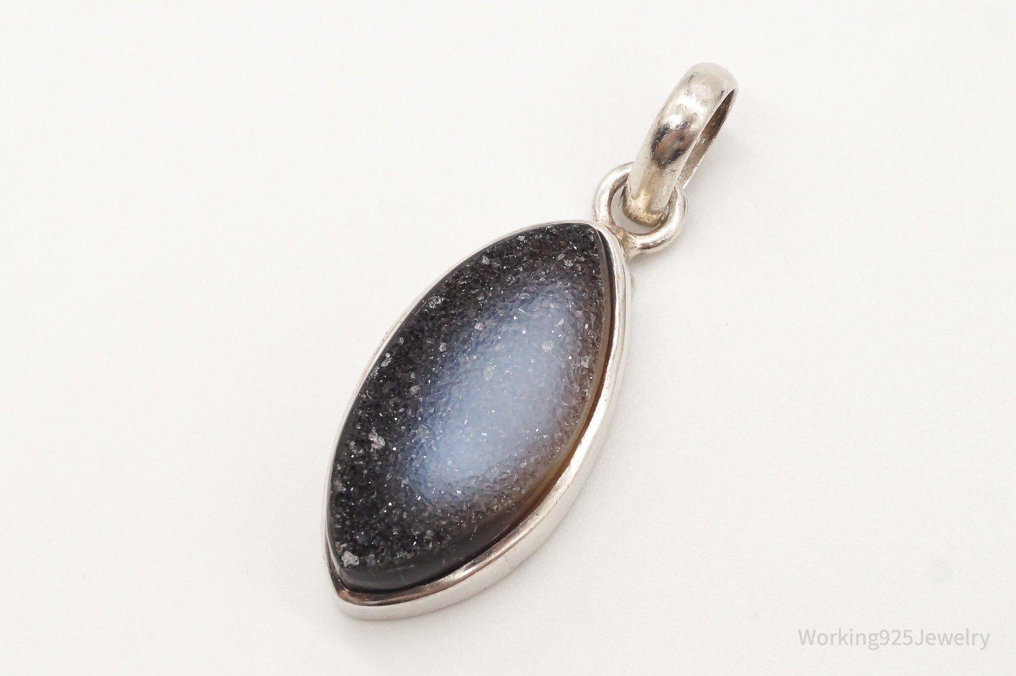 Vintage Large Druzy Quartz Sterling Silver Pendant | Jewelry > Necklaces > Pendants | Wiccan Center