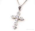 Vintage Cubic Zirconia Cross Sterling Silver Necklace | Jewelry > Necklaces > Pendants | Wiccan Center