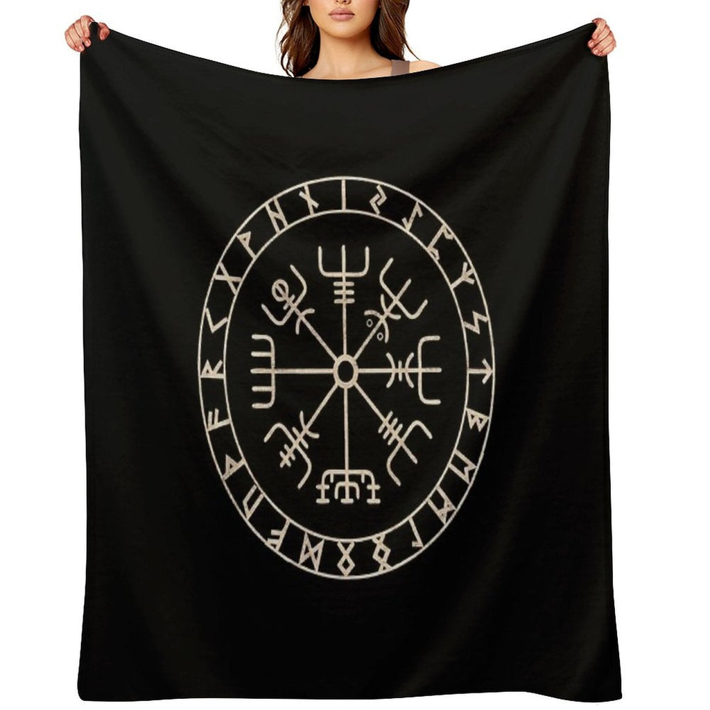 Runic Viking Compass Vegvisir Celtic Comfort Throw Blanket
