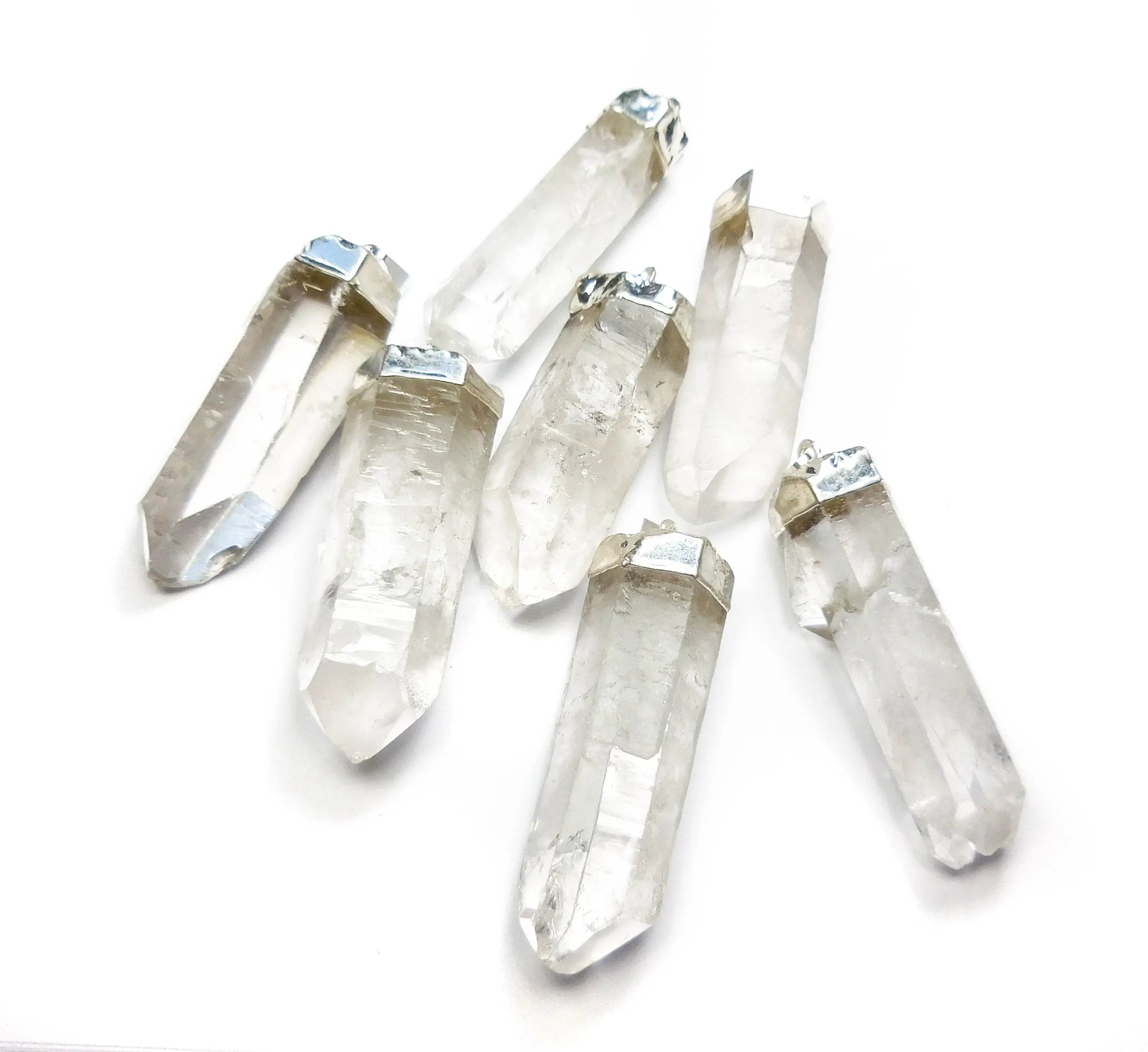 Large Quartz Crystal Point Pendant (Silver Plated) Wholesale | Craft Supplies & Tools > Beads, Gems & Cabochons > Charms & Pendants > Pendants | Wiccan Center