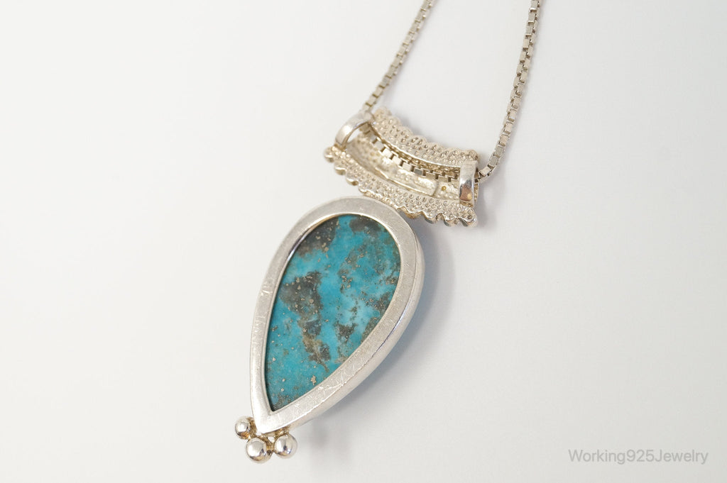 Designer Whitney Kelly WK Large Turquoise Sterling Silver Necklace | Jewelry > Necklaces > Pendants | Wiccan Center