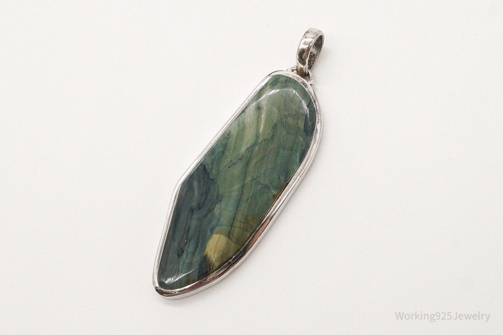 Vintage Large Jasper Sterling Silver Pendant | Jewelry > Necklaces > Pendants | Wiccan Center