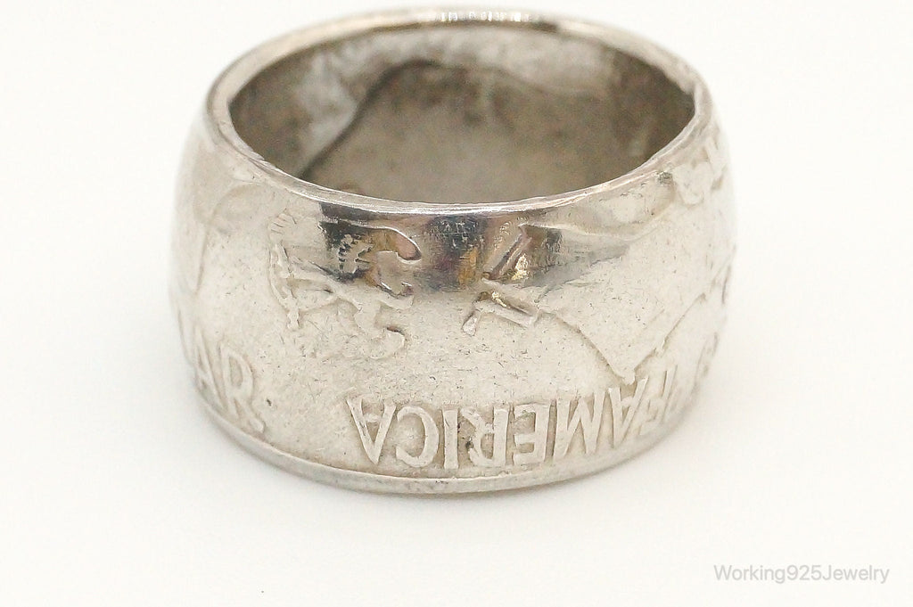 Vintage 1958 Half Dollar Silver Ring - Size 5 | Jewelry > Rings | Wiccan Center