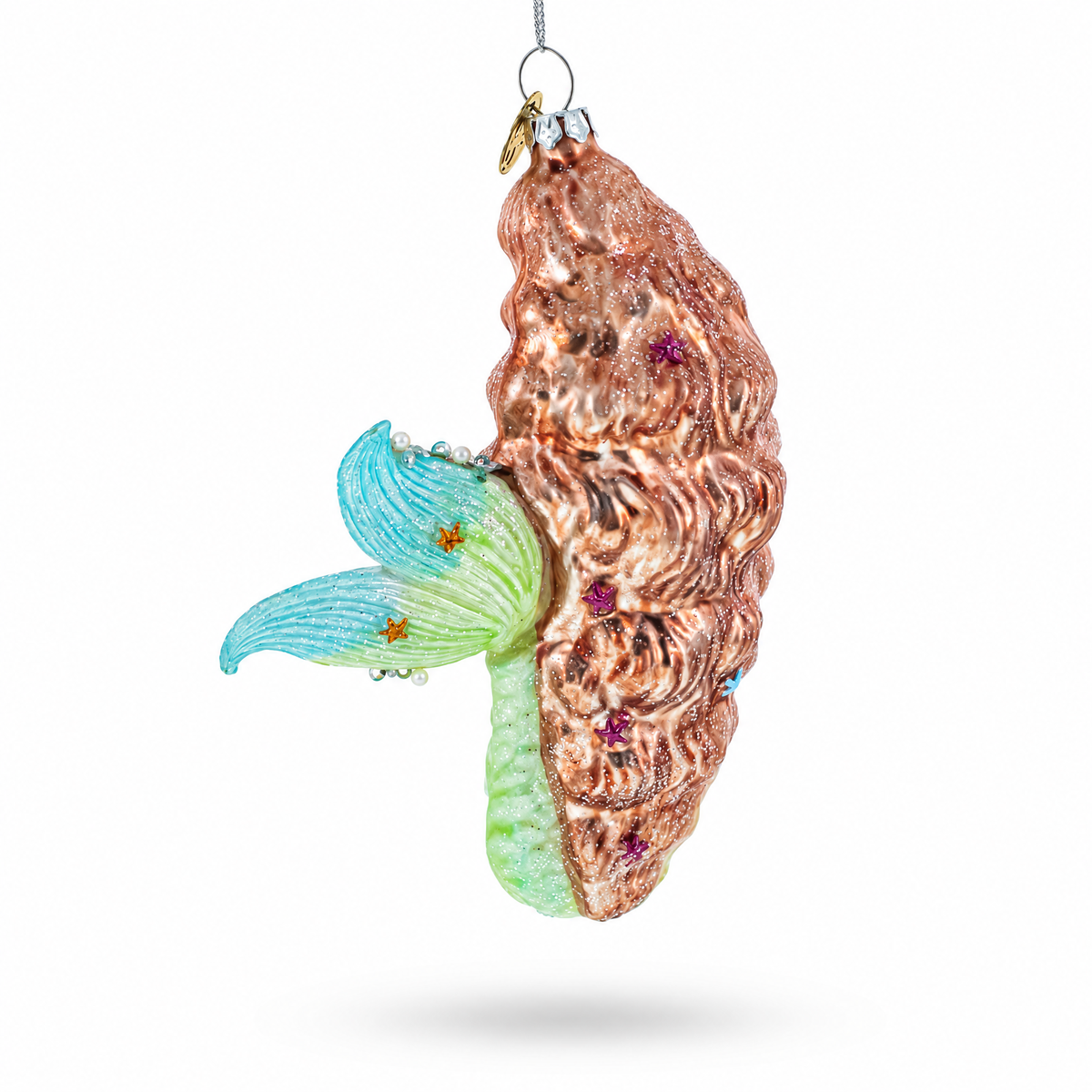 Glimmering Mermaid Glass Christmas Ornament | Christmas Ornaments > Fairy Tales | Wiccan Center