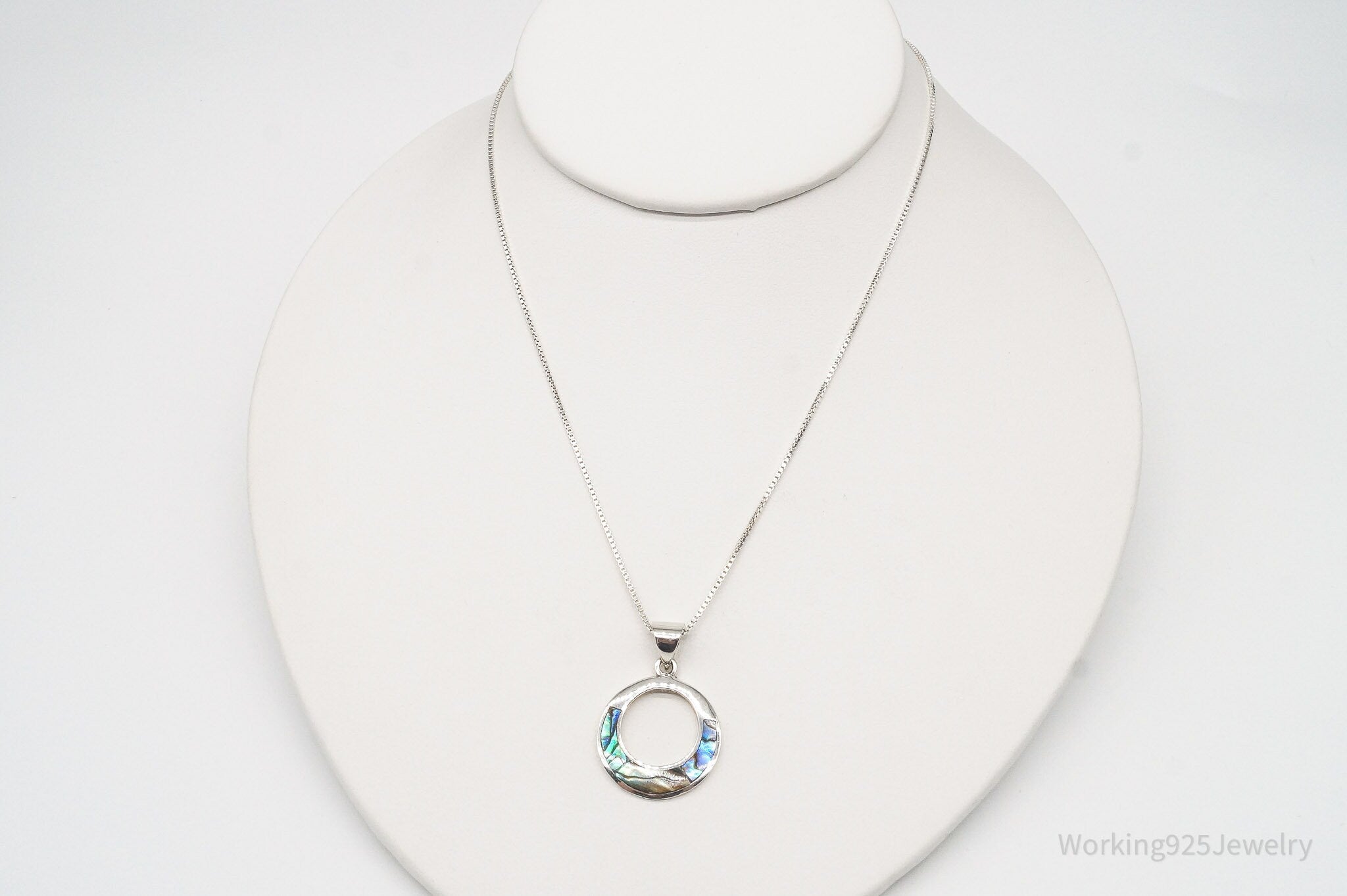 Vintage Paua Abalone Shell Sterling Silver Necklace | Jewelry > Necklaces | Wiccan Center