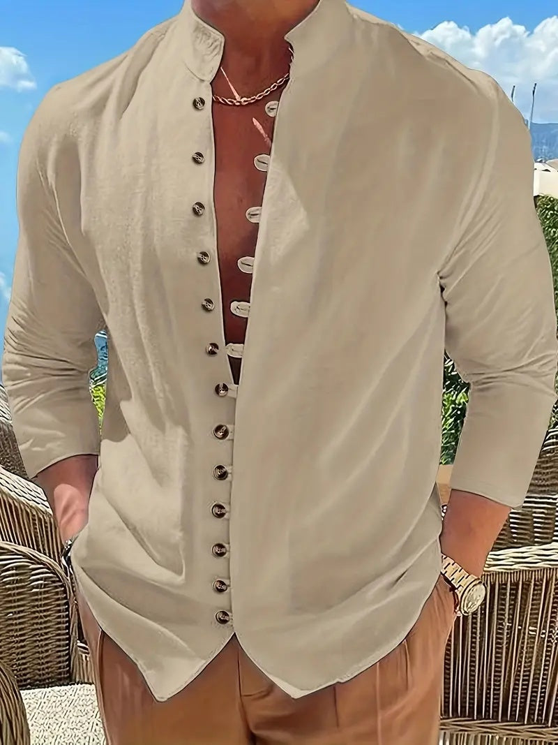 Men's Long-sleeved Button-up Jacket | Coats & Jackets | Wiccan Center