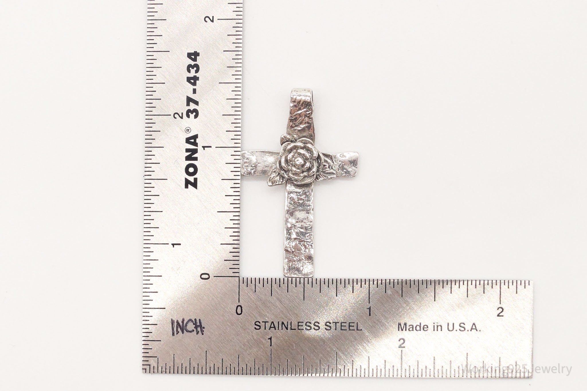 Large Vintage Israel Designer RL Ross Cross Sterling Silver Pendant | Jewelry > Necklaces > Pendants | Wiccan Center