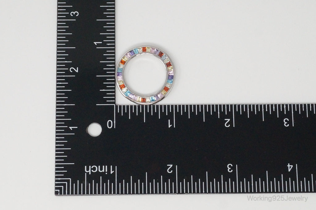 Vintage Multi Gem Sterling Silver Necklace Pendant | Jewelry > Necklaces > Pendants | Wiccan Center