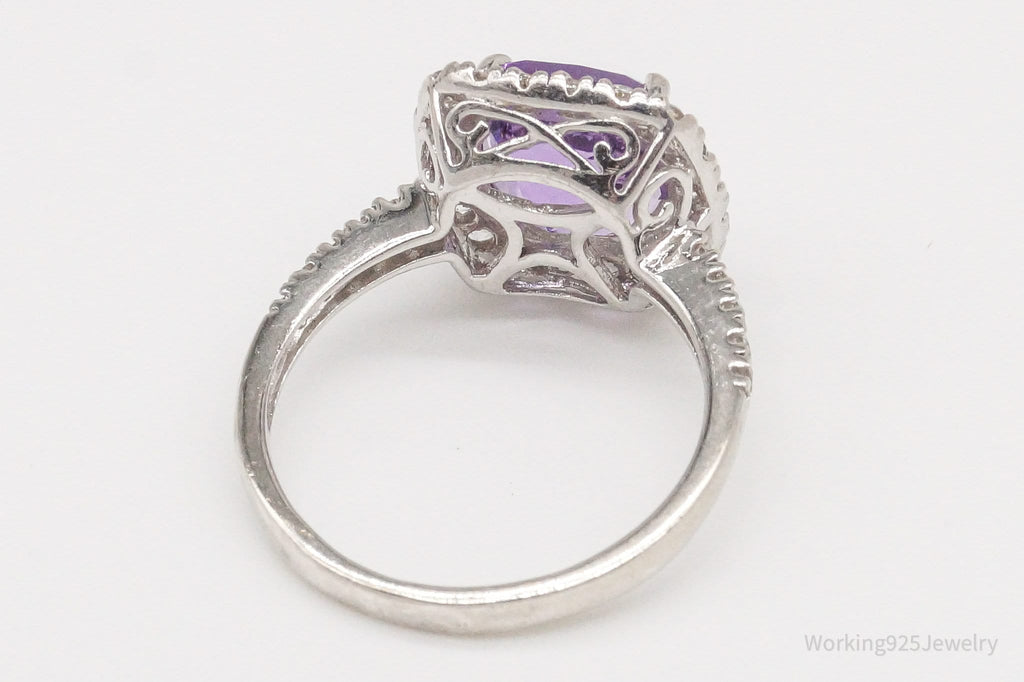 Vintage Amethyst Cubic Zirconia Sterling Silver Ring - Size 6.75 | Jewelry > Rings | Wiccan Center