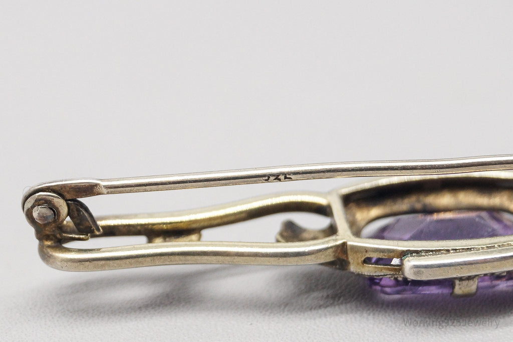 Antique Amethyst 835 Silver Pin Brooch | Jewelry > Brooches, Pins & Clips | Wiccan Center