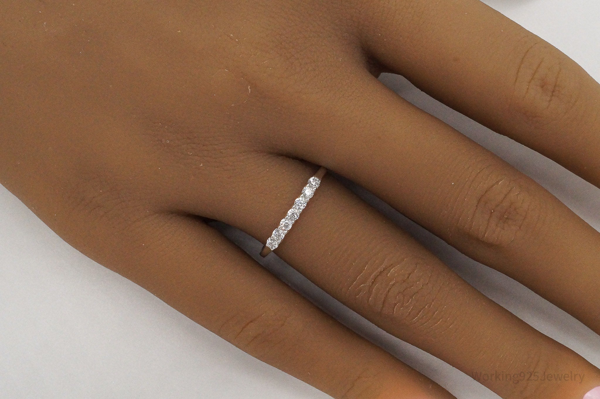 Vintage STE BEE Cubic Zirconia Sterling Silver Ring - Size 7.5 | Jewelry > Rings | Wiccan Center