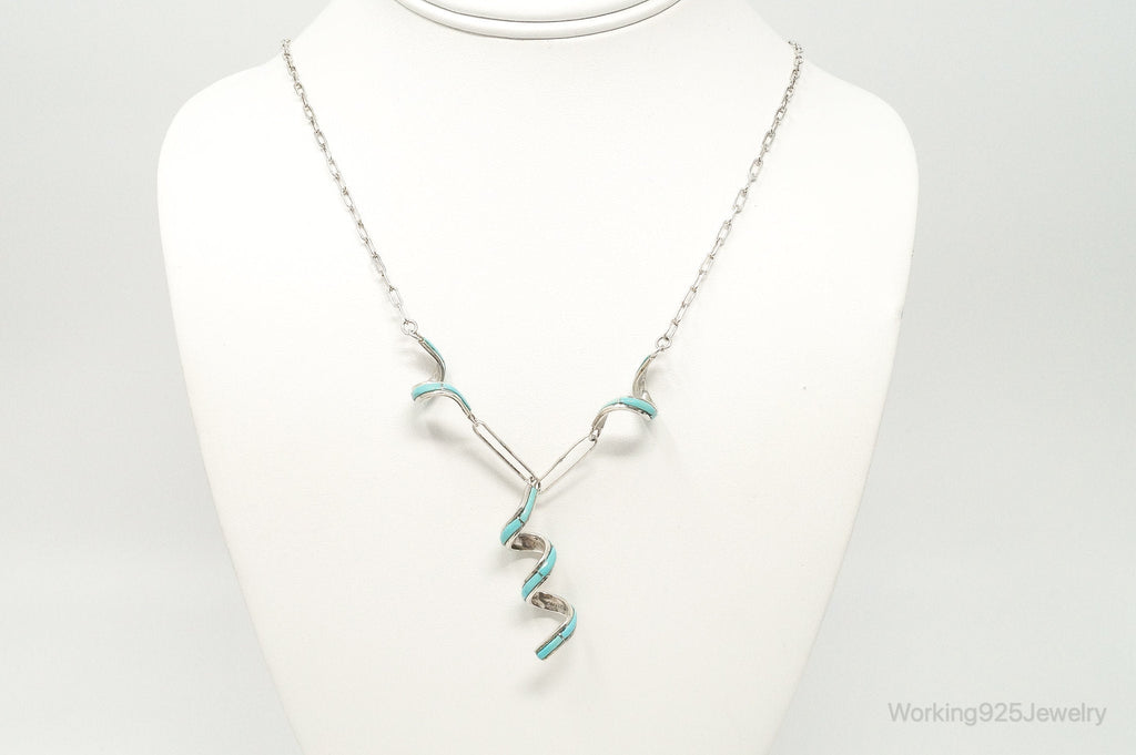 VTG Handmade Native American Zuni RDB Turquoise Sterling Silver Necklace | Jewelry > Necklaces > Pendants | Wiccan Center