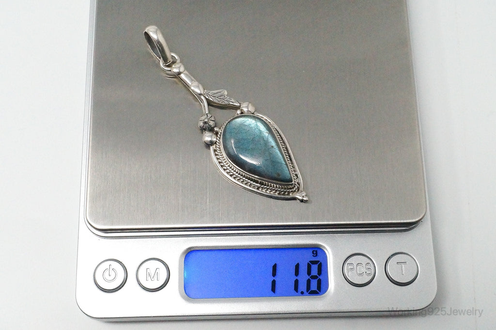 Large Designer Supreme Jewelers Labradorite Sterling Silver Pendant | Jewelry > Necklaces > Pendants | Wiccan Center