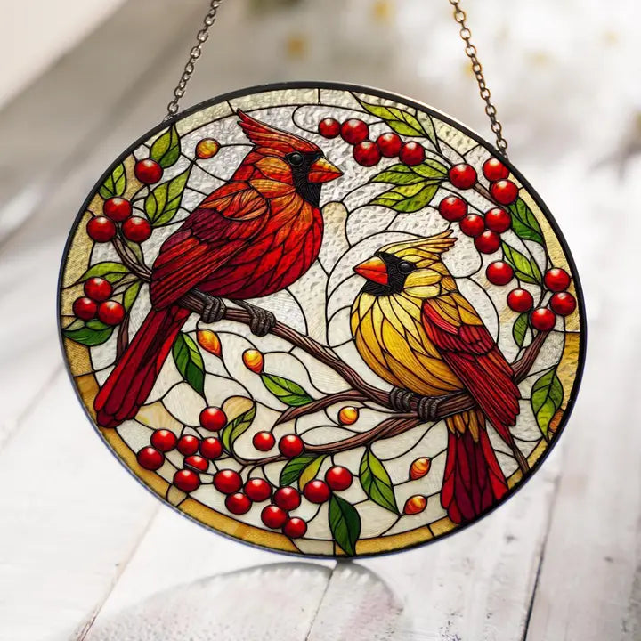 Always Near Cardinal Couple Suncatcher | Gifts | Wiccan Center