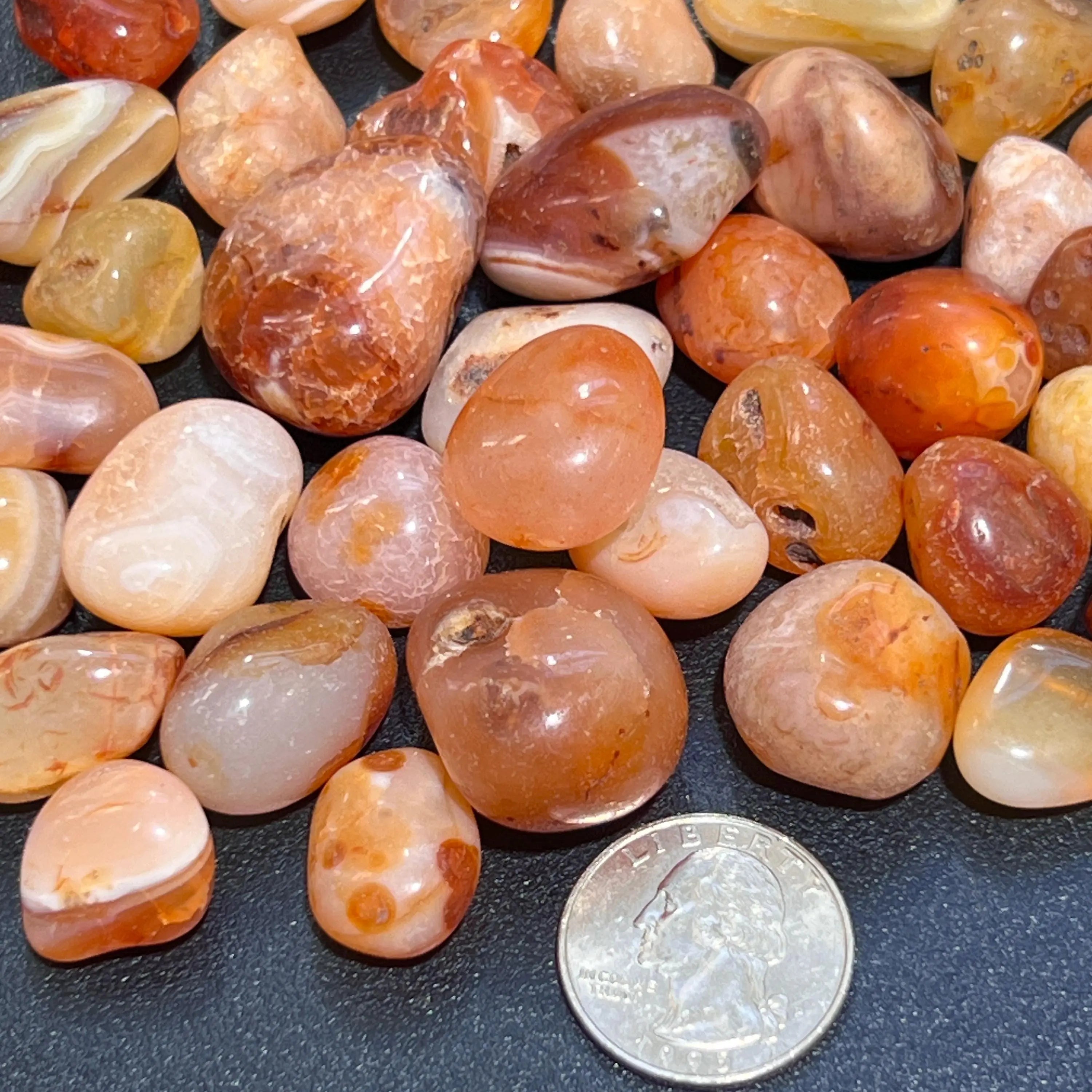 Red Carnelian Agate Tumbled Stones (By The Piece Or Pound) Bulk Wholesale Lot | Home & Living > Home Decor > Home Accents > Rocks & Geodes | Wiccan Center