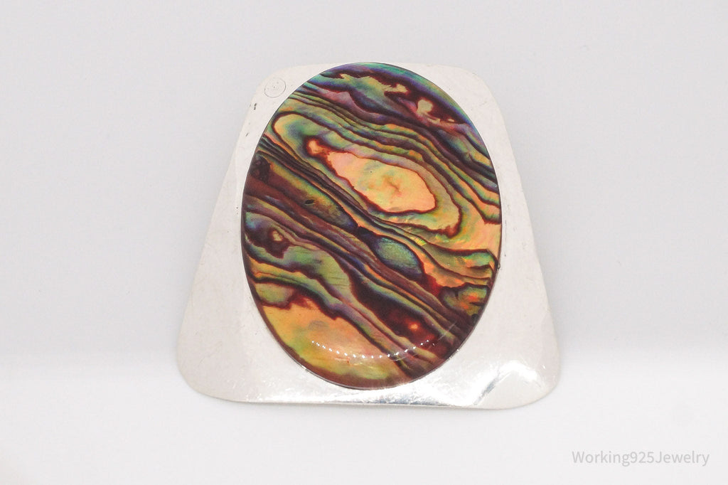 Vintage Vibrant Paua Shell Sterling Silver Brooch Pin Pendant | Jewelry > Brooches, Pins & Clips | Wiccan Center