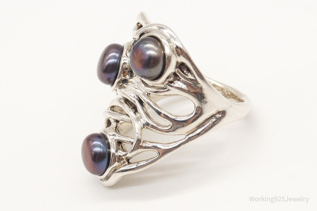 Vintage Designer Heng Ngai Pearl Sterling Silver Ring - Size 6 | Jewelry > Rings | Wiccan Center