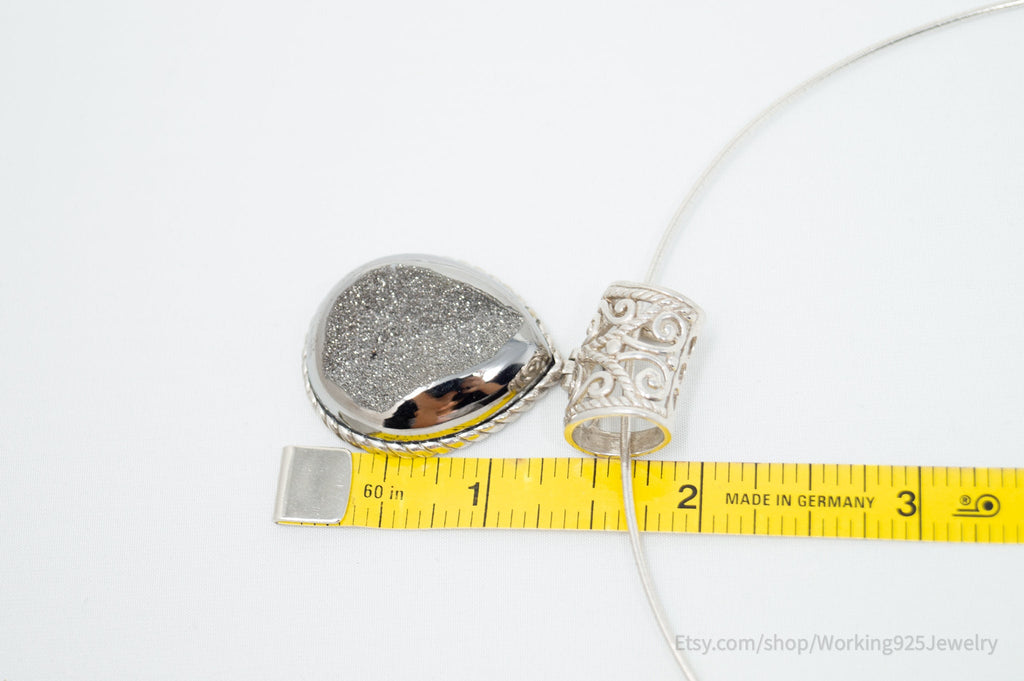 Vintage Designer Large Hematite Scroll Sterling Silver Necklace | Jewelry > Necklaces | Wiccan Center