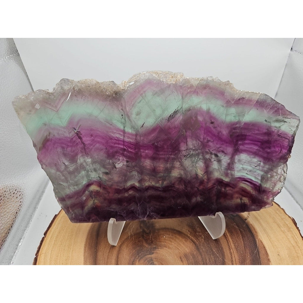5.7LB Natural Fluorite Quartz Crystal Sheet - Vitreous Mineral Specimen | CrystalCloud Company