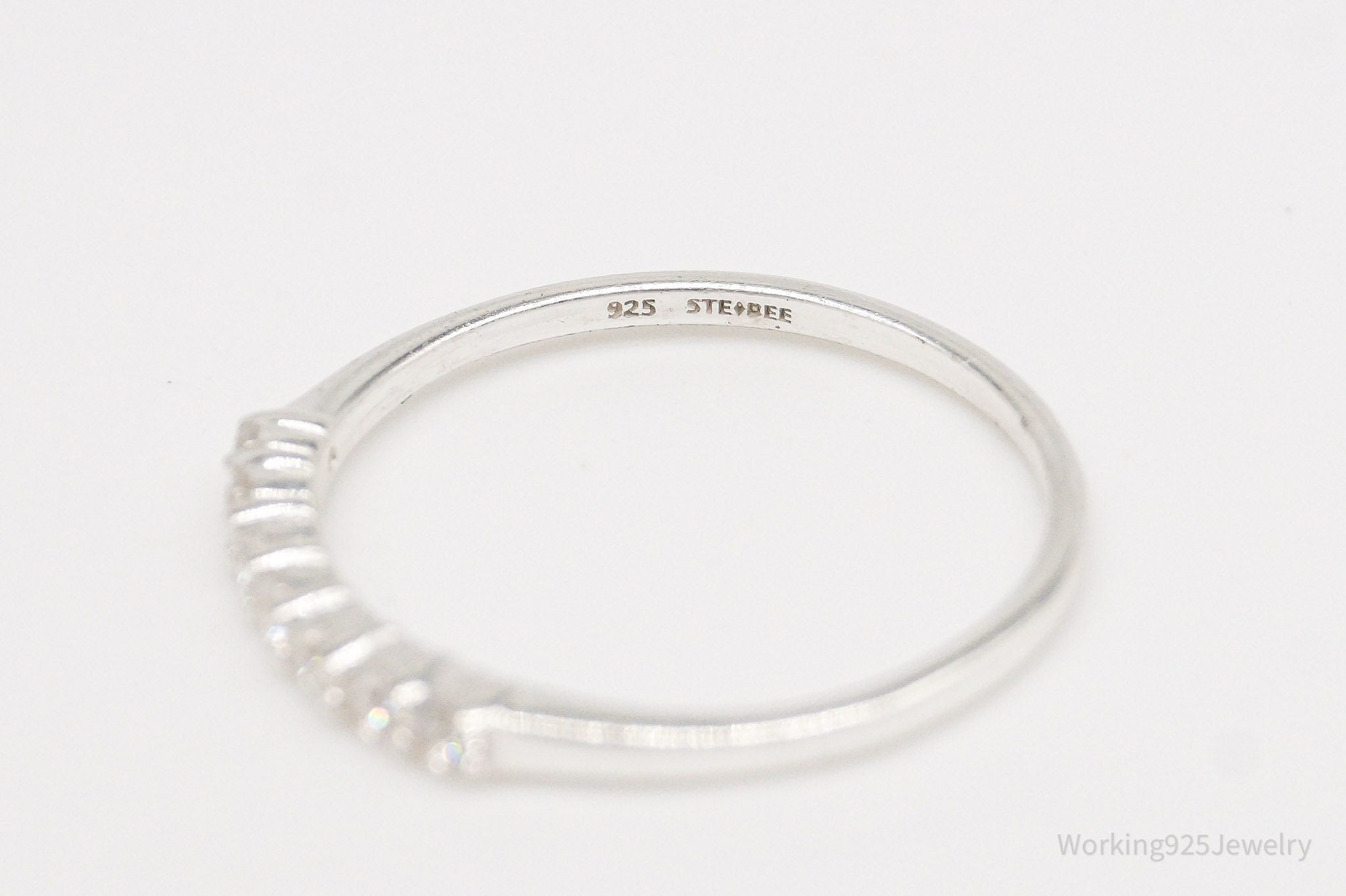 Vintage STE BEE Cubic Zirconia Sterling Silver Ring - Size 7.5 | Jewelry > Rings | Wiccan Center